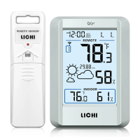 Wireless Weather Station Indoor Outdoor Thermometer Hygrometer with 330ft Range, Backlit Display