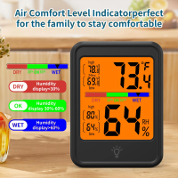 1pc Digital Thermometer Hygrometer, Room Thermometer, AAA Battery Powered (Batteries Not Included), Suitable for Bedroom, Room