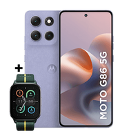 Kit smartphone moto g86 512 GB + moto watch fit 24GB (12GB RAM+12GB Ram Boost) Tela 1.5K pOLED, 50MP Sony camera OIS Moto AI, videos em 4K, IP68 + IP69 - Lilás