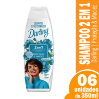 Shampoo Condicionador Darling 350ml 2 em 1 - Embalagem com 6 Unidades