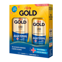 Shampoo Niely Gold 275ml + Condicionador Niely Gold Liso Pleno Sem Sal 175ml