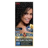 Tintura MegaColors 1.110 Preto Onix 50g - Cor & Ton