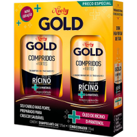 Shampoo Niely Gold 275ml + Condicionador Niely Compridos e Fortes 175ml