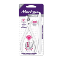Alicate para Cutícula Merheje Basic Mix Decorado Embalagem com 12 Unidades