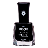 Esmalte Risqué Cremoso Diamond Gel Preto Caviar Avulso 9,5ml