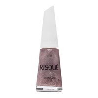 Esmalte Risqué Efeitos Glitter Granulado Rosé Avulso 8ml