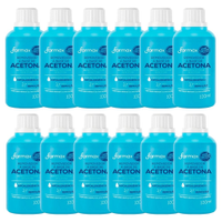 Removedor de Esmalte Farmax com Acetona 100ml - Embalagem com 12 Unidades
