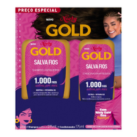 Shampoo 275ml + Condicionador Niely Gold Salva Fios 175ml