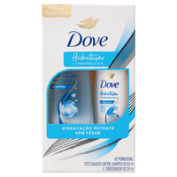 Kit Shampoo 400ml + Condicionador 200ml Dove Hidratação e Vitaminas