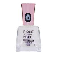 Esmalte Risqué Diamond Gel Top Coat Fixador Efeito Paetê Avulso 9,5ml