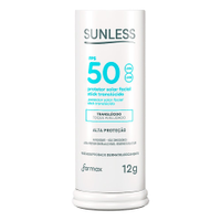 Protetor Facial Sunless FPS 50 Stick Translúcido 12g