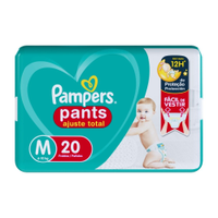 Fralda Descartável Pampers Pants Tamanho M - 8 Pacotes com 20 Fraldas - Total 160 Tiras