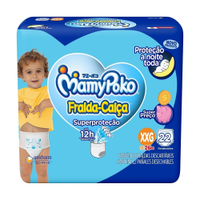 Fralda Descartável MamyPoko Calça Super Proteção Jumbo Tamanho XXG - 4 Pacotes com 22 Fraldas - Total 88 Tiras