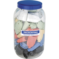 Pino Fêmea Mini Tramontina 2P 10A/250A Colorido Pote - Embalagem com 24 Unidades