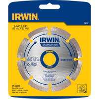 Disco de Corte Irwin Diamantado Segmentado 110mm x 20mm