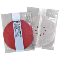 Disco Lixa Massa Pratik A230 - 225mm 8 Furos com Velcro G120 - Embalagem com 10 Unidades