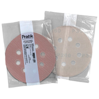 Disco Lixa Seco Pratik AR215 - 127.4mm 8 Furos com Velcro G1200 - Embalagem com 10 Unidades