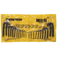 Chave Thompson Hexagonal L Tipo Allen Premium 1.5mm a 10mm - Embalagem com 25 Peças