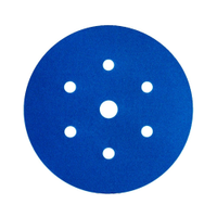 Disco Lixa Hookit Blue 3M 321U P220 152mm 6,0P Com 7 Furos Embalagem com 50 Unidades