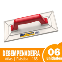 Desempenadeira Plástica para Textura Atlas 165 - Embalagem com 6 Unidades