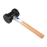 Martelo Borracha Pratik 80mm Preto Embalagem c/ 6 unidades