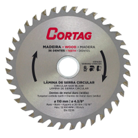 Disco de Serra Circular Cortag - Para Madeira 110mm 36 Dentes