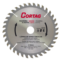 Disco de Serra Circular Cortag - Para Madeira 185mm 36 Dentes