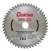 Disco de Serra Circular Cortag - Para Madeira 185mm 48 Dentes