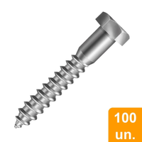 Parafuso Ciser Sextavado Rosca Soberba 3/8 x 90 Zincado Embalagem com 100 Unidades