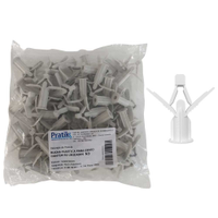 Bucha Plástica Pratik Fixação Gesso N3 Branco - Embalagem com 50 Unidades