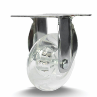 Rodízio Cromado Colson Base Fixo 75mm Roda Gel Capacidade 50kg