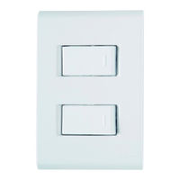 Interruptor Liz Tramontina 2 Tecla Simples 10A 250V com Placa Branco