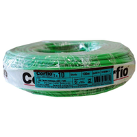 Cabo Flexível Corfio 10mmx100m Rolo 750V Verde
