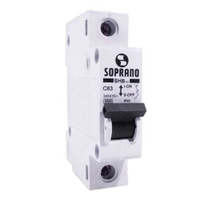 Disjuntor Soprano Din SHB-GII 1P 20A Curva C Branco