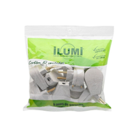 Pino Plug Macho Prensa Ilumi Cabo Gigante Cinza 10A 250V - Embalagem com 10 Unidades