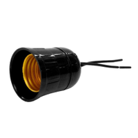 Soquete E27 Ilumi com Rabicho POP Nylon 2A Preto Embalagem com 10 Unidades