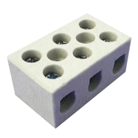 Conector de Cerâmica Thompson 6MM2 Tripolar - Embalagem com 10 Unidades