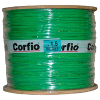 Cabo Flexível Corfio 1,5mmx1400m Bobina 750V Verde