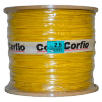 Cabo Flexível Corfio 2,5mm x 900m Bobina 750V Amarelo