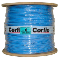 Cabo Flexível Corfio 4mmx600m Bobina 750V Azul