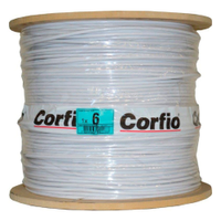 Cabo Flexível Corfio 6mmx500m Bobina 750V Branco