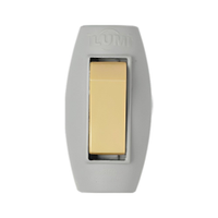 Interruptor Pera Ilumi Meio Cordão 6A 250V Cinza Pote - Embalagem c/ 50 unidades