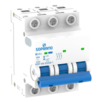 Disjuntor Soprano SHB Din 3P 63A Curva C Cemig Branco