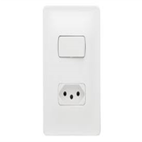 Interruptor Pial Zeffia 1 Tecla Simples+Tomada 2p+T 10A 250V Com Placa Branca