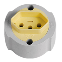 Tomada Redonda Sobrepor Ilumi 2P+T, 20A, 250V, Cinza Sm