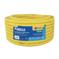 Eletroduto Plastilit PVC Flexível Corrugado - 25mmx50m Amarelo