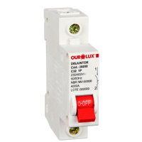 Disjuntor Ourolux DIN 1P 32A Curva C Branco