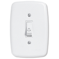 Pulsador Campainha Ideale Pluzie Com Placa 4X2 Branca