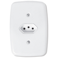 Tomada Ideale Pluzie 2P+T 10A com Placa 4x2 Branca