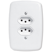 Tomada Ideale Pluzie Dupla 2P+T 20A com Placa 4x2 Branca